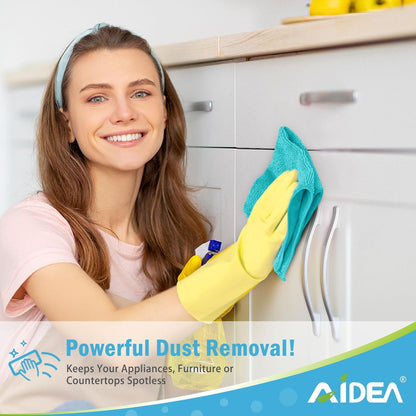 AIDEA Microfiber Cleaning Cloth-50PK, Soft Microfiber Towels for Cars, Absorbent Cleaning Rags, Lint-Free Streak-Free Wash Cloths for House, Kitchen, Window(12in.x12in)