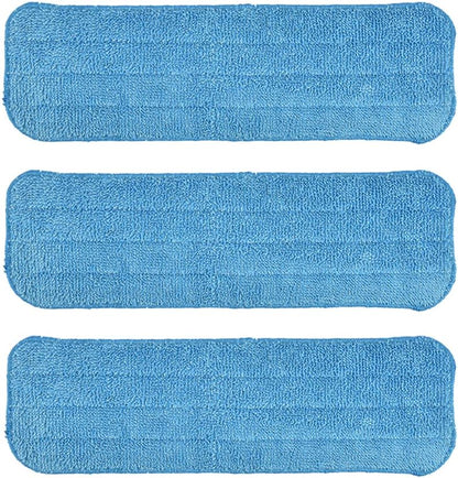 Layers 18"Microfiber Replacement Mop Pads- Reusable Mop Heads Refills fit for Most 16-18inch Spray Velcro Mop, Machine Washable Absorbent Mop Pads- 3Pack