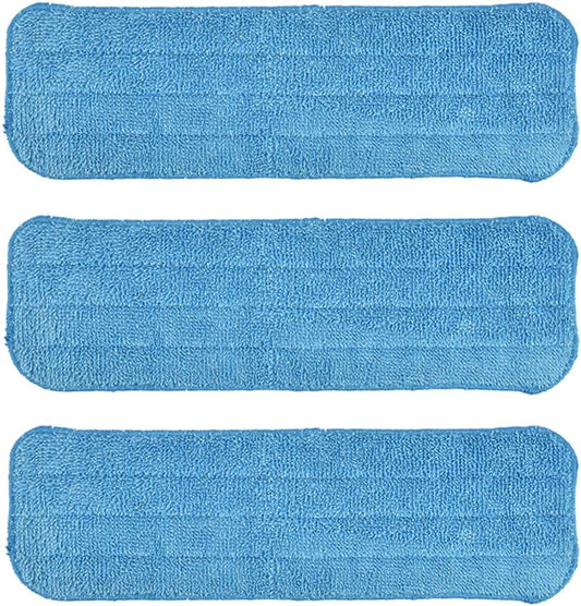 Layers 18"Microfiber Replacement Mop Pads- Reusable Mop Heads Refills fit for Most 16-18inch Spray Velcro Mop, Machine Washable Absorbent Mop Pads- 3Pack