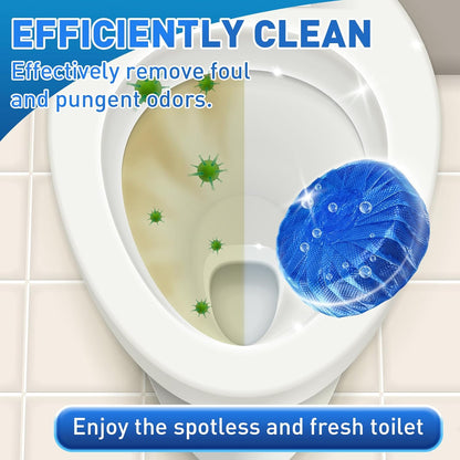 Qualirey 60 Pack Automatic Toilet Cleaner Tablets Toilet Bowl Long Lasting Bathroom Tank Tablets (Blue)