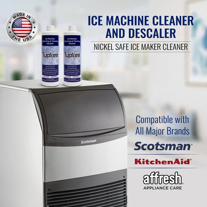 Ice Machine Cleaner Nickel Safe - 16oz, Compatible for Affresh, Whirlpool 4396808, Manitowoc, Kitchenaid, Scotsman Ice Maker Cleaner Descaler - Pack of 4