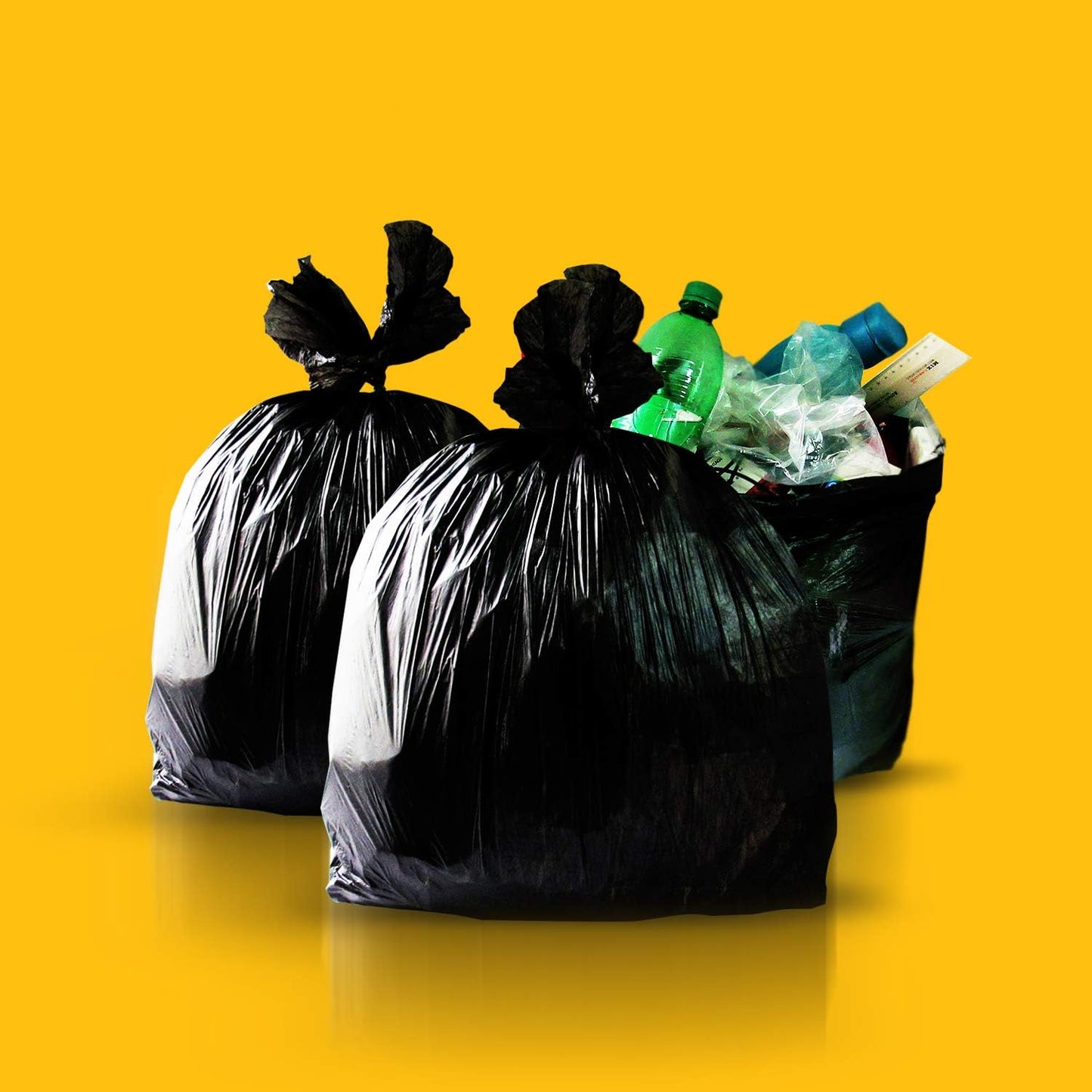 AmazonCommercial Construction Contractor Bag, Puncture Resistant, 42 Gallon, 3 Mil, 50 Count