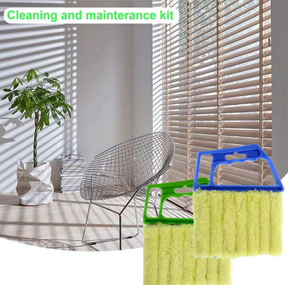 2 Pcs Blind Cleaner - Washable Window Blind Cleaner Duster Tool, Hand-Held Blind Duster for Wood Dlinds Mini Duster Brush Blind Dust Cleaner Venetian Shades Brush Window