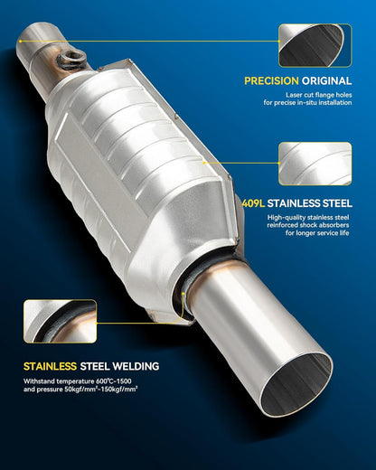 PHILTOP Left and Right Catalytic Converter Replacement For 2005-2010 300 2.7/3.5L V6 RWD, 2006-2010 Charger 2.7/3.5L V6 RWD, 2005-2008 Magnum 2.7/3.5L V6 RWD Replace 55434, 55433 (EPA Compliant) - Colors B