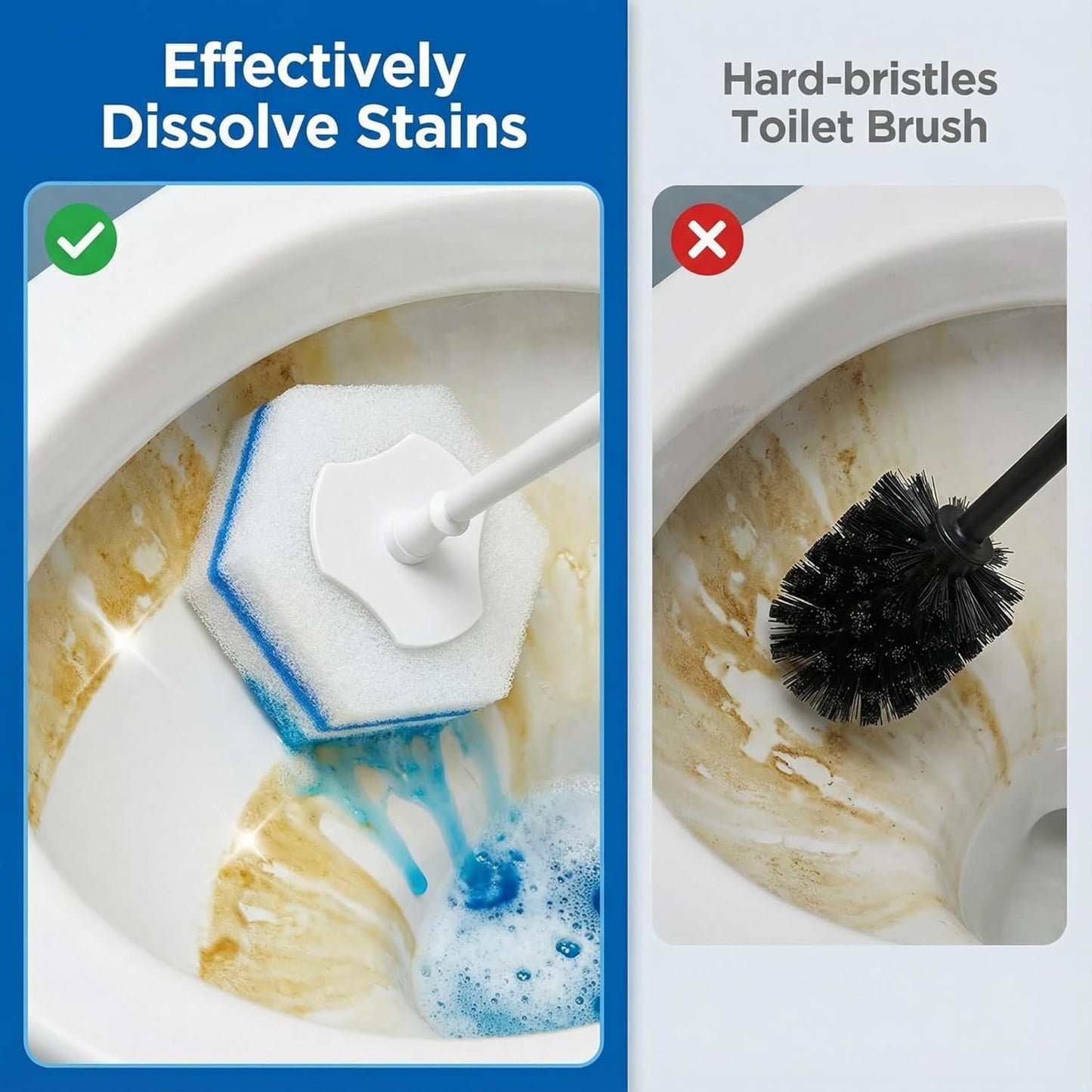 Toilet Wand Refills Compatible with Clorox Toilet Wand, 20 Count Disposable Refill Heads for Deep Foaming Cleaning