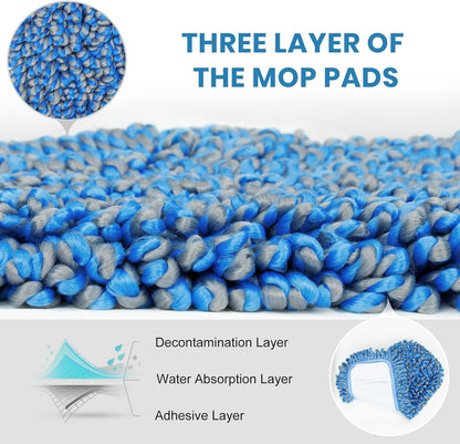MAVRIZ Dust Mop for Hardwood Floor Washable Wet and Dry Mop with 58" Long Handle, 360° Rotating Microfiber Mop for Wood, Laminate, Tile Floor