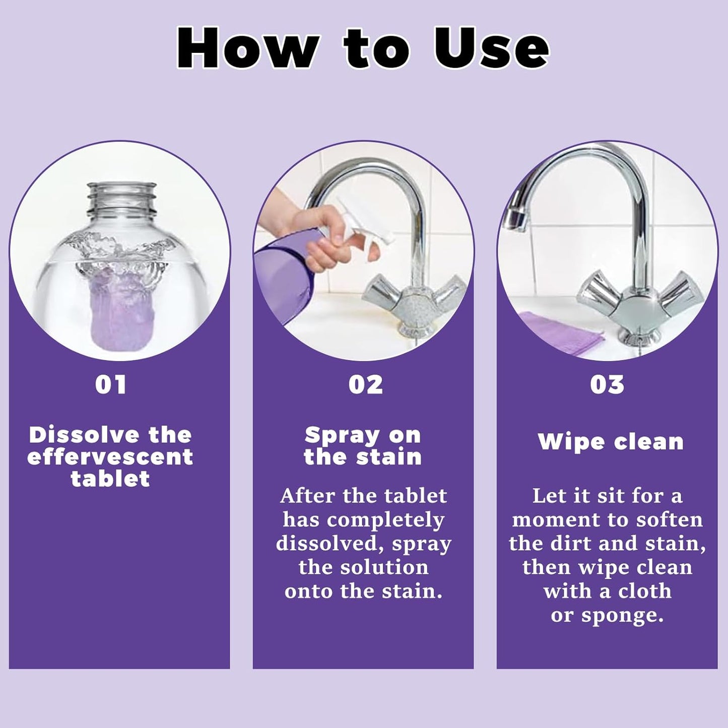 KUNAL All-In-One Multi Purpose Cleaning System with Cleaning Tablets,Spray Oven Cleaner, Multi-Surface Cleaners Spray for Every Stain-Cleaner(1 Bottle+12Tablet)
