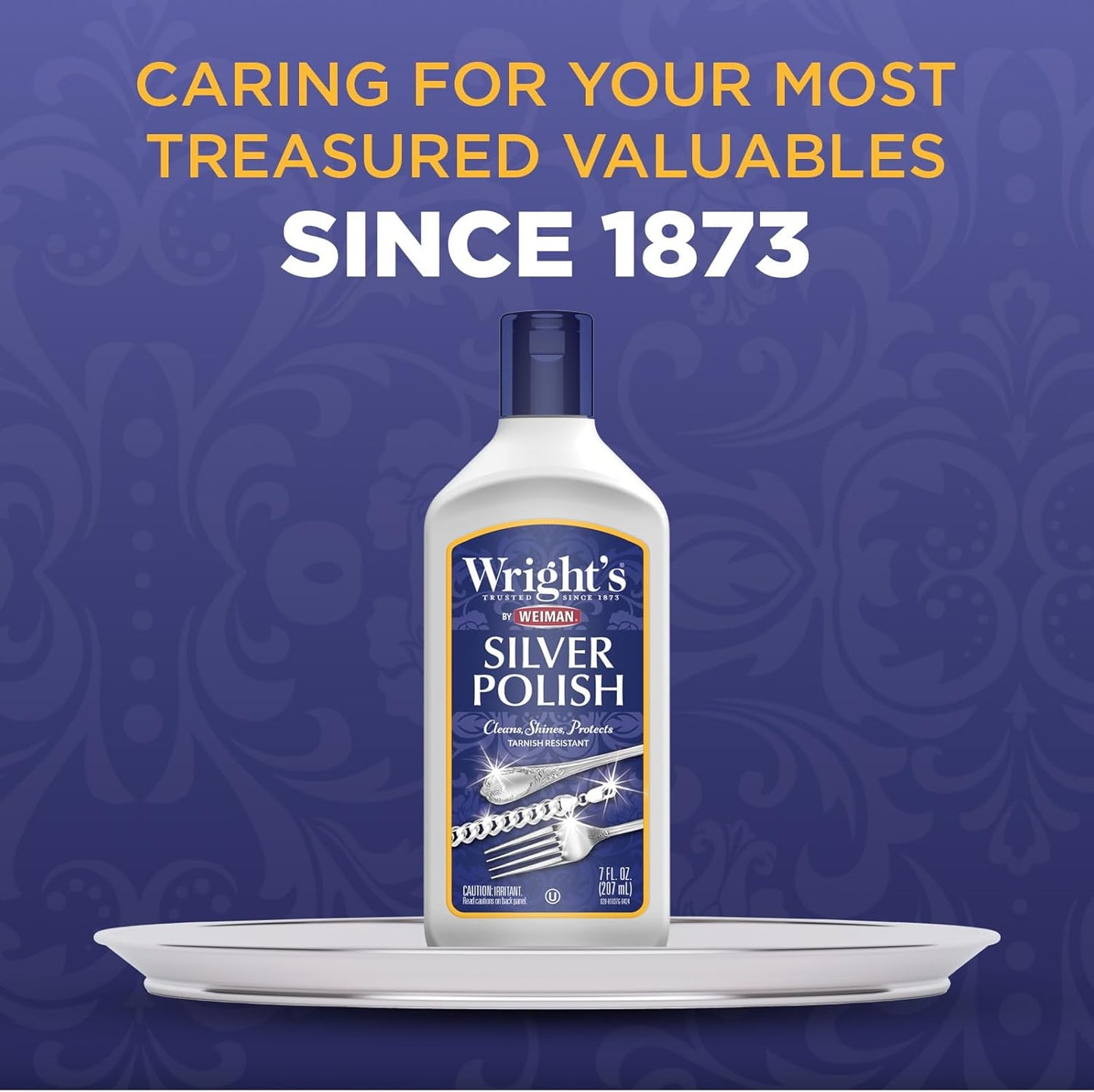 Wright's Silver Cleaner and Polish - 7 Ounce - Ammonia Free - Use on Silver, Jewelry, Antique Silver, Gold, Brass, Copper and Aluminum