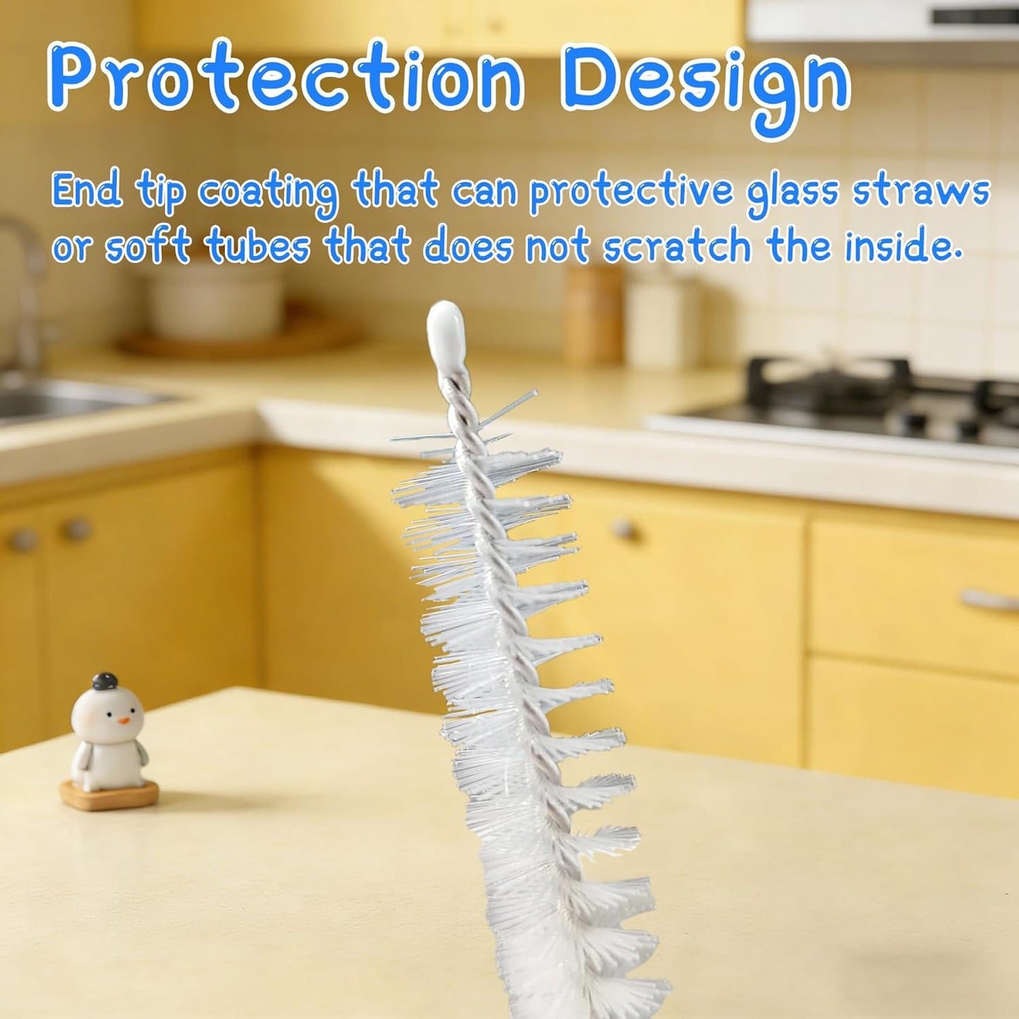 LEDUO Straw Cleaner Brush for Stanley - 12 PCS | Reusable Drinking Straw Brushes - Extra Long 12 inch, Extra Wide 12mm Diam Pipe Tube Cleaning Brush for 40 oz 30 oz 20 oz 64 oz Stanley Tumbler Mug
