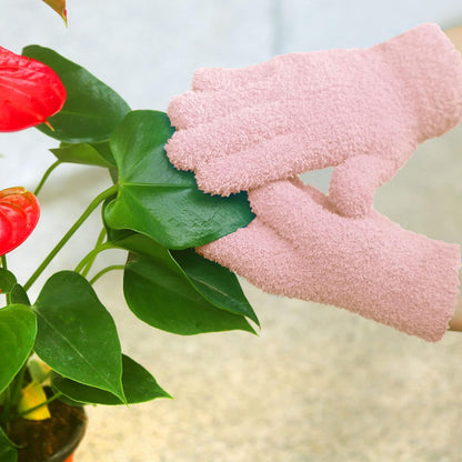 Evridwear Microfiber Plant Dusting Gloves Reusable Leaf Cleaning Glove for Houseplants,Blinds,Furniture and Small Objects