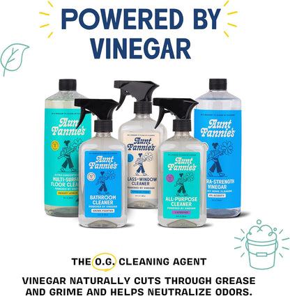 Aunt Fannie's All Purpose Bathroom Cleaner Vinegar Spray for Shower, Tub, Toilet, Tile, Sink and Fixtures, 16.9 Ounces (Pack of 1)