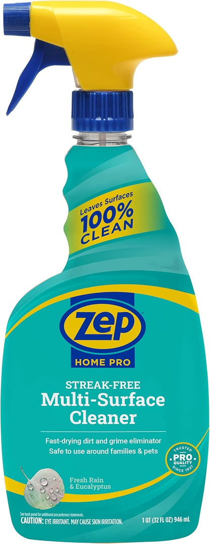 Zep Home Pro Streak-Free Multi-Surface Cleaner - 32 Fl. Oz. - R49406 - Pro Trusted Cleaning Power: Now in Refreshing Scents and Family Friendly Formulas (6)…