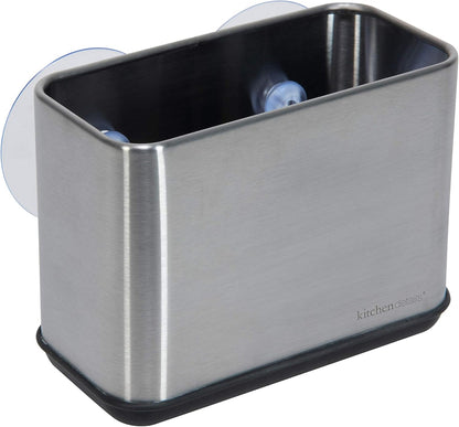 Kitchen Details Cup Sponge Holder/Basket, Space-Saving, Perfect for Kitchen or Bathroom, Sleek, in Stainless Steel Suction Sink Caddy (4192-SS)
