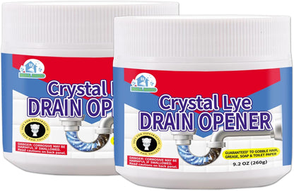 BELL BIRDCrystal Lye Drain Opener,Lye Sodium Hydroxide,Unclogs Bathroom and Kitchen Sinks,Drains,Shower Pipes (1PSC)