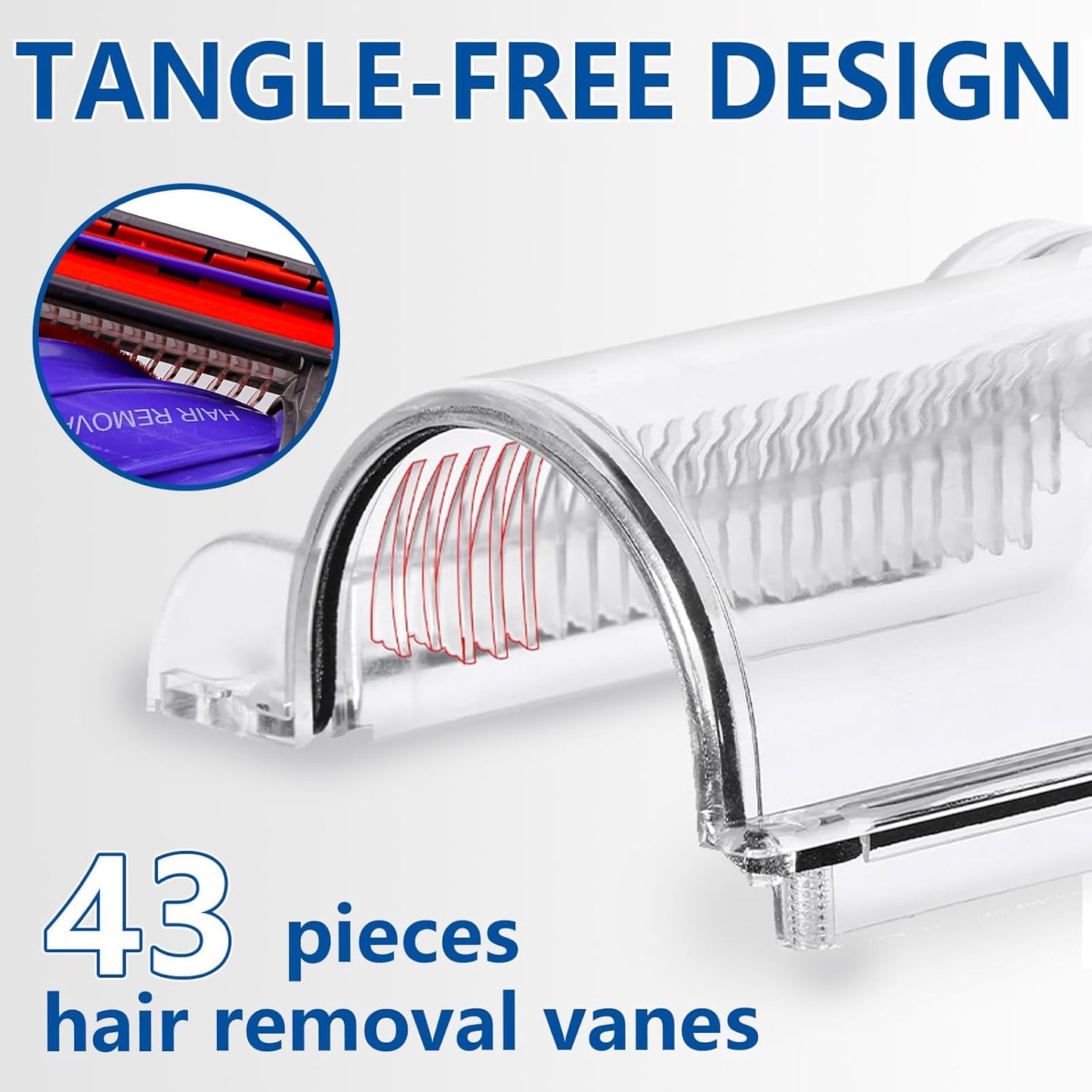Vacuum Head Replacement Compatible with Dyson V8 V10 V11 V15 Vacuum Cleaner Upgrade Anti-Tangle Replacement Cleaner Head with Adjustable Suction Green Light Suitable for Hardwood Floor
