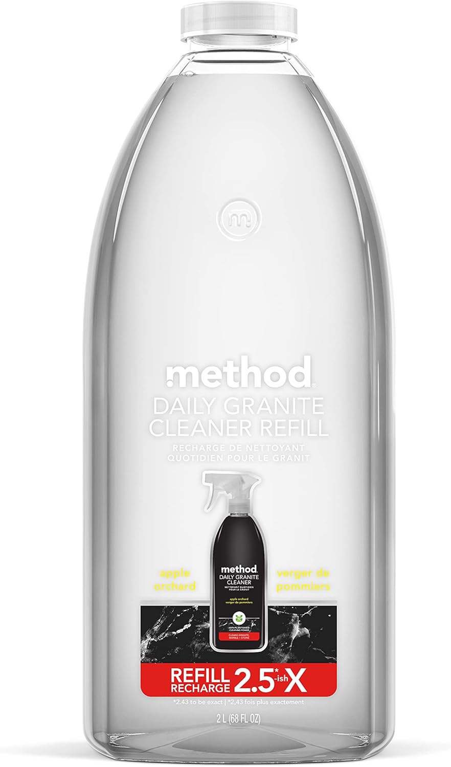 Method Daily Granite Cleaner Spray, Apple Orchard, Cleaning Agent for Granite, Marble, and Other Sealed Stone, 28 oz Spray Bottles (Pack of 4)