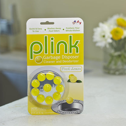 Plink Garbage Disposal Cleaner, Freshener & Odor Removing Balls, Easy to Use, Fresh Lemon Scent, 40 Count