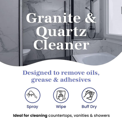 Marblelife Granite & Quartz Cleaner, Safe & Powerful Granite Countertop Cleaner, Oil & Wax Free Quartz Countertop, Effective Stone Care & Cleaning, 32oz Spray