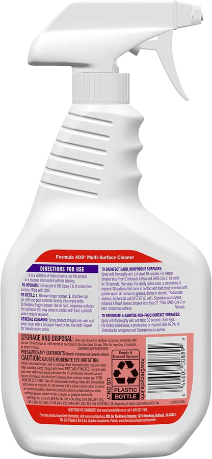 Formula 409 Multi-Surface Cleaner, Spray Bottle, Original, 32 Fluid Ounces (Package May vary)