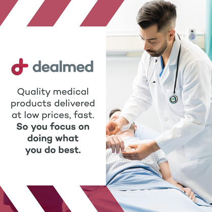 Dealmed 200 Sterile Alcohol Prep Pads Isopropyl Wipes Individually Wrapped Medium Square, 2-Ply for Cuts Scrapes and General Cleansing
