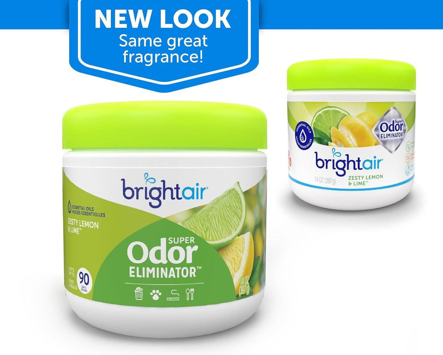 Bright Air 14 oz. Super Odor Eliminator, For Medium-Size Spaces, Cool & Clean Scent, Case of 6,Air Freshener, Natural Essential Oils, Lasts Up to 90 Days Each