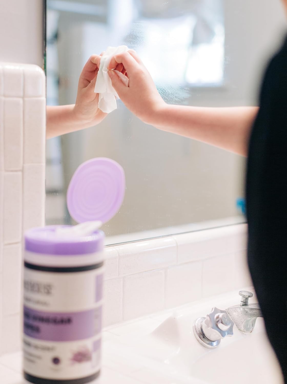 White House Cleaning Vinegar Wipes, Lavender (80 Wipe Count)