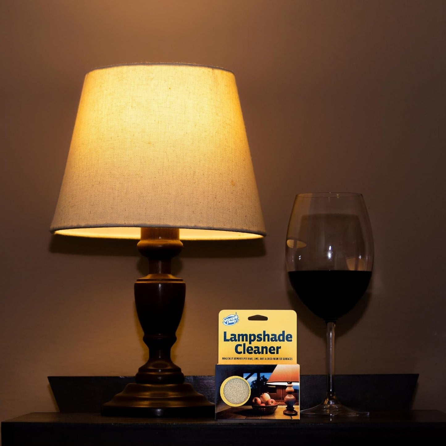 Sparkle Plenty Lampshade Cleaner - Dry Magic Dust Sponge for Lamp Shade - Dry Dusting Sponge Scrub for Fabric & Window Blinds - Effortless Duster Upholstery Cleaner for Furniture & 101 Surfaces