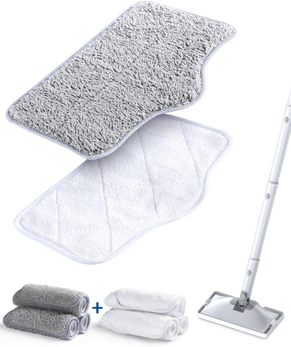 10-in-1 Steam Mop with Detachable Handheld Steamer, 350ml Tank, 10s Heat-Up, 248°F Steam Cleaner, 3-Level Control and Swivel Head for Floors, Carpets, Tiles, BBQ grill Multi-Surface Clean White