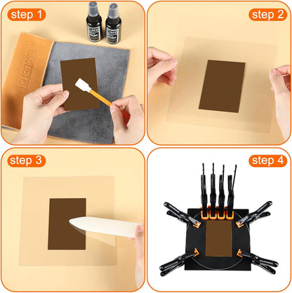 Fiwochic Trading Card Cleaning Kit Card Flattening Kit Repair Accessory Includes 2 Acrylic Discs 100 Cotton Swabs 100 Cleaning Pads 2 Polishing Paste 2 Cleaner 2 Yellow Suede Cloths 8 Small Clips