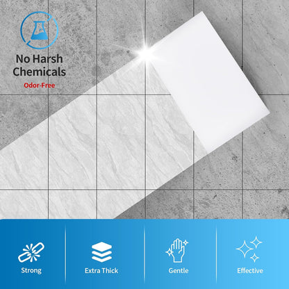 100 Pack Magic Sponges Cleaning Eraser,Melamine Sponge Foam Pads,Multi-Functional Household Cleaning Kitchen Dish Sponge for Furniture,Bathroom,Sink,Bathtub,Baseboard,Floor, Wall Cleaner