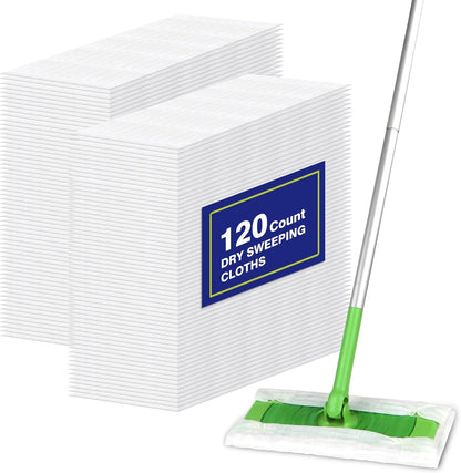 Orighty Dry Sweeping Cloths, Mop Pads Refills Compatible with Swiffer Sweeper, 52 Count Disposable Duster Refills for Floor Mopping and Cleaning