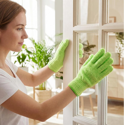 3 Pairs Microfiber Dusting Gloves for Plants, Plant Leaf Cleaning Gloves, Reusable Washable Dusting Mitts for House Plants Blinds Furniture
