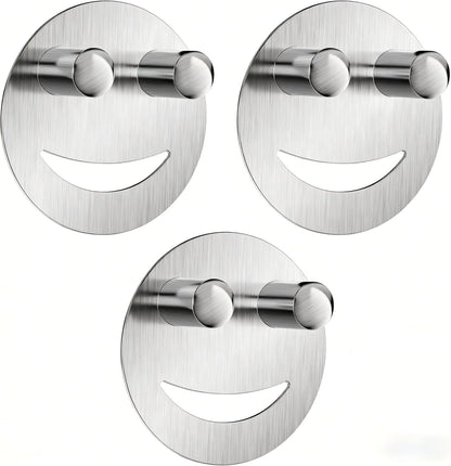 2 Pack Stainless Steel Smiley Face Dish Sponge Holder, Silver Sink Caddy Organizer Storage with Suction Cup for Kitchen, Kitchen Accessories Decor Scrubber-Silver