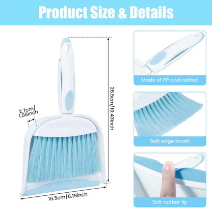 Broom with Dustpan Combo Set for Clean - Broom and Dustpan Set, 61" Broom and Dust Pan with Long Handle, Dust Pan and Broom Set, Broom with Dustpan Set Suitable for Home, Kitchen, Office, Salon, etc.