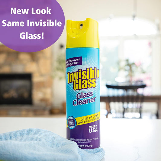 Invisible Glass 91160 Premium Aerosol Glass and Window Foaming Cleaner Spray – Cleans Glass, Windows, Mirrors, Shower Doors, and More – Streak-Free, Ammonia-Free, Tint-Safe – 19 oz