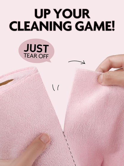 Fantasticlean Kitchen Towels - 40 Sheets - Reusable Washable Dishcloth Rolls, Super Absorbent, Premium Microfiber Cleaning Cloths, 10'' by 10'' (Beige, MossGreen)