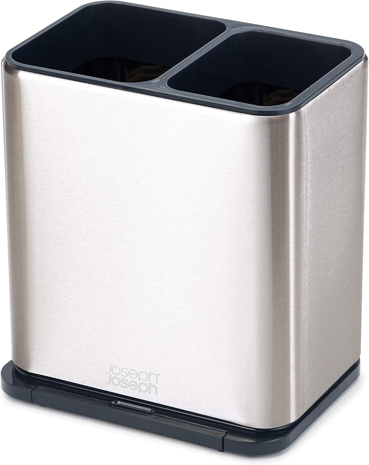 Joseph Joseph Surface Sink Caddy Stainless Steel Sponge Holder Organizer Tidy Drains Water for Kitchen, Small, Silver