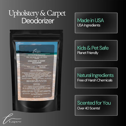 Lapew Black Sea Scented Cleaning Bundle | Carpet Deodorizer Powder (16 oz) & Mop Soap Concentrate (36 oz) | Pet-Friendly Odor Eliminator - Colors B