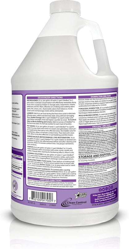 OdoBan Ready-to-Use 360-Degree Continuous Spray Disinfectant & Harsh Aroma Eliminator, Fabric and Air Freshener, Made in the USA, Original Eucalyptus Scent, 14.6 Ounces