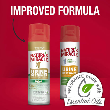 Nature's Miracle Urine Destroyer Plus for Dogs, Enzymatic Formula for Severe Dog Urine Stains, 32 oz