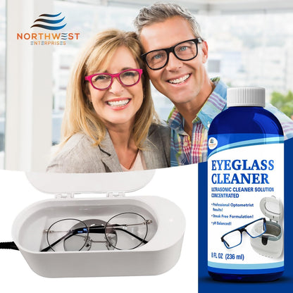 NORTHWEST ENTERPRISES Ultrasonic Eyeglass Cleaner Solution. Concentrated Ultrasonic Glasses Cleaner for use in Sonic and Ultrasonic Machines. (1)