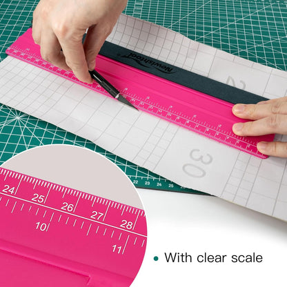 NEWISHTOOL Vinyl Wrap Squeegee for Vinyl, Big Size Wallpaper Smoothing Squeegee, 3 Pack 25CM Decals Squeegee with Ruler & Micro Suede Felt Edge for Sign Making Graphic Window Tint Film Application