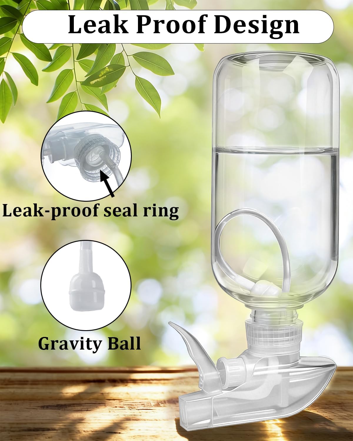 2 Pack 360° Spray Bottles, 10 oz Plastic Small Containers with Adjustable Spray Nozzles, Spray Bottles for Hair, Cleaning Solutions, BBQ and Plants Clear