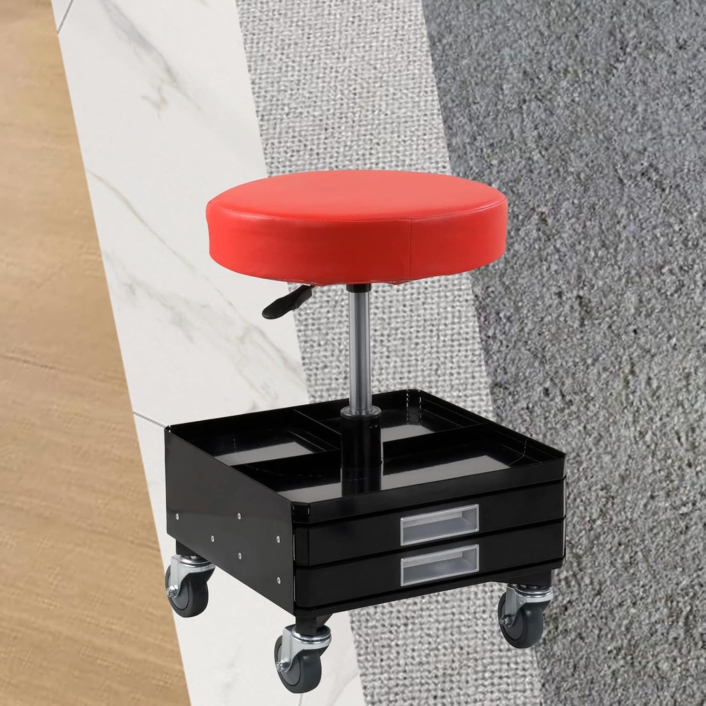 RILIDRI 3-Inch Swivel Stem Caster for Rubbermaid Mop Bucket Utility Cart, 7/16-Inch Stem Diameter Rubber Wheel Set of 4, Heavy Duty TPR Weber Grills Shop Vac Replacement Wheels