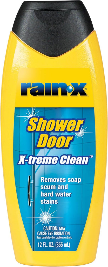 Rain-X 630544 X-Treme Clean Shower Door Cleaner, 12 Fl. Oz, Formulated To Glass Doors - Removes Soap Scum, Dirt, Hard Water Build-up, Calcium, Lime & Rust Stains (Pack of 2)