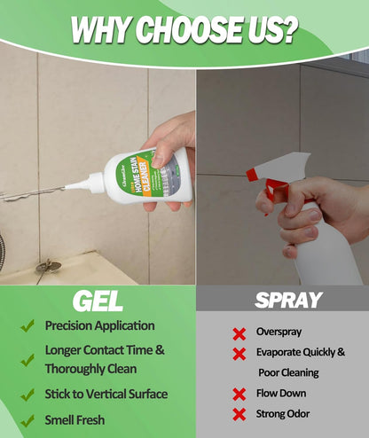 GleamGlee Home Remover Gel, Powerful Washing Machine Gasket Cleaner, Heavy Duty Cleaning Solution for Washing Machine, Refrigerator Strips, Bathroom Grout, Tiles, Sink, Shower - 5 Fl.Oz