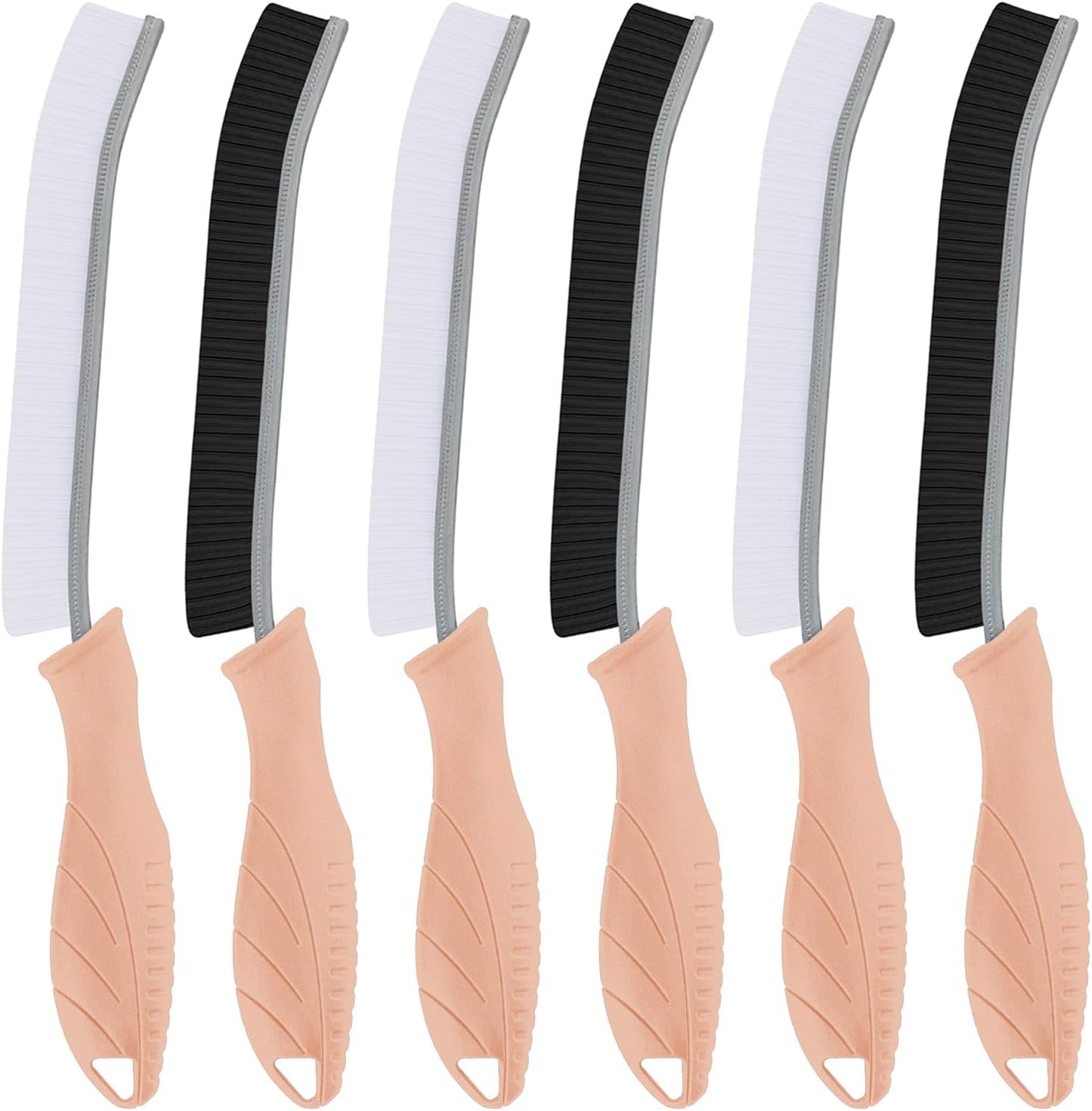Toilet Brush, 4 Pcs Bathroom Cleaning Brush, Gap Scrub Brush with Hanging Hole, Multifunctional Hard Bristle Crevice Cleaning Brush, Cleaner Tools for Sinks, Tub, Shower, Tile, Toilet Seat (4, Black)