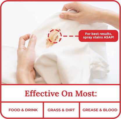 Emergency Stain Rescue Stain Remover Spray - For Wine & Coffee - Blood Stain Remover Clothes & Laundry - Carpet Cleaner Spray with No Added Phosphates - 2 x 4 Fl Oz