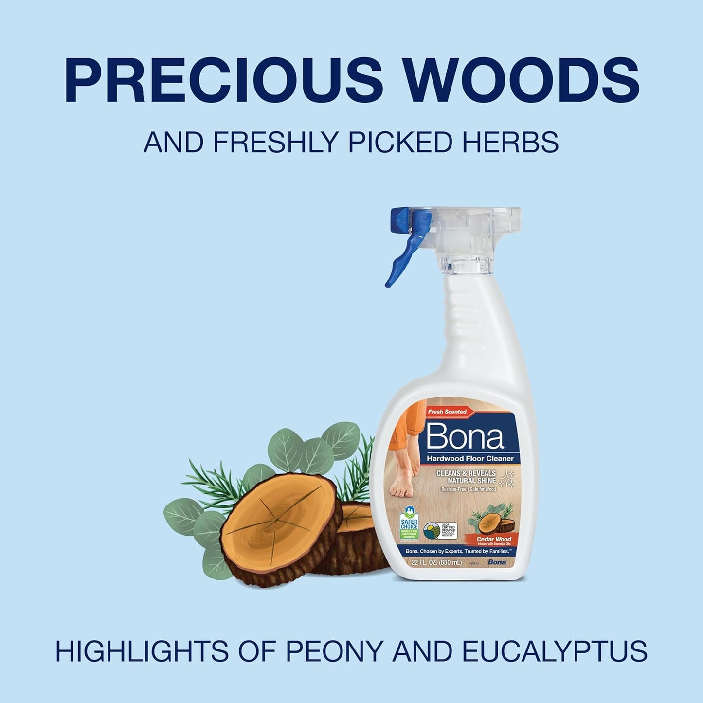 Bona PowerPlus Hardwood Floor Deep Cleaner Refill - 128 fl oz - Refill for Bona Spray Mops and Spray Bottles - Residue-Free Floor Cleaning Solution for Wood Floors