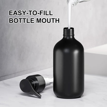 Kzeirm Green Soap Dispenser, Dish & Hand Soap Dispenser Set for Bathroom & Kitchen, Refillable Pump Bottle Dispenser, Plastic Empty Soap and Lotion Dispenser for Liquid, 2 Pcs
